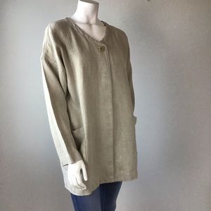 Eileen Fisher beige linen jacket , S
